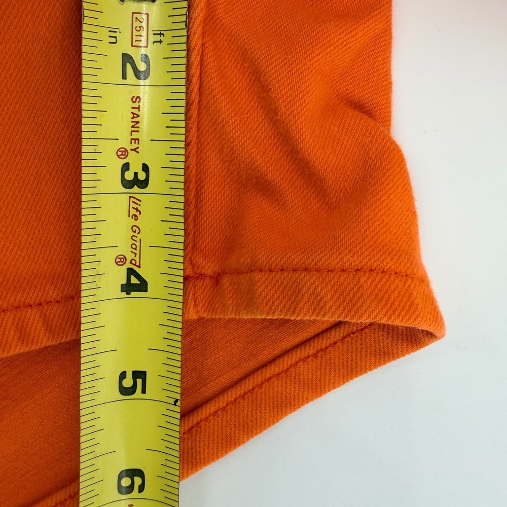 Ralph Lauren Sport Denim Shorts Size 29 Orange Stretch Cotton Summer Preppy - Picture 6 of 6